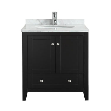 Eviva Lime 24 Inch Bathroom Vanity with White Marble Carrera Top Bathroom Vanity Eviva Grey